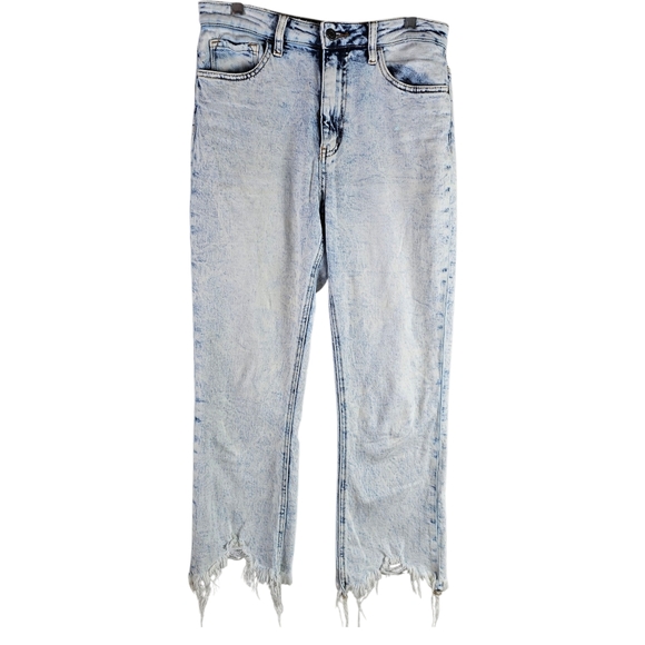 Vervet Vintage Wash High Rise Crop Flare Jeans 28 - Picture 5 of 12